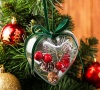 Подвеска новогодняя с природным декором "Зимнее сердце"
