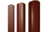 Евроштакетник метал. 0,45 мм (128*500 мм) Коричневый шоколад 8017