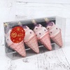 Украшение ёлочное "Рожок мороженного" (набор 4 шт) 4,5*10 см 