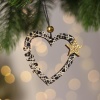 Новогодняя подвеска "Сердце со звездой" 8*18 см