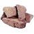 Камни Кварцит малиновый, обвалованный, средняя фракция (70-140) мм в коробке, 1/20 кг